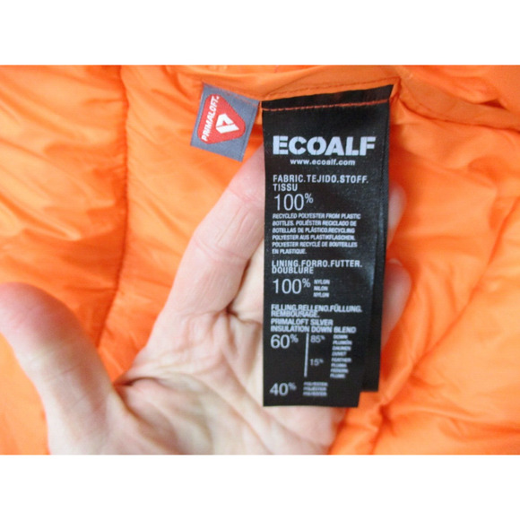 ECOALF Cardiff Vest Jacket Puffer Down Fill Primaloft Full Zip Tartan Plaid Logo - Picture 14 of 16